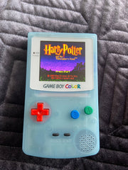 Nintendo Gameboy Color Game Boy Colour Backlit Modified IPS Q5 V2 Led Lcd Clear Blue Glow