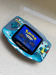 NINTENDO GAME BOY ADVANCE BACKLIT MODIFIED IPS V2 LED LCD SQUIRTLE POKÉMON