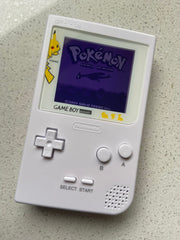 Nintendo Gameboy Pocket GBP Game Boy BACKLIT IPS Pokémon Triple White