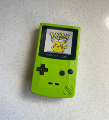 Nintendo Gameboy Color Colour Game Boy BACKLIT IPS Q5 Laminated GBC Kiwi Green