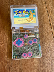 NINTENDO GAME BOY ADVANCE SP GBA IPS V5 BACKLIT LCD CONSOLE AGS 101 DRAGONITE