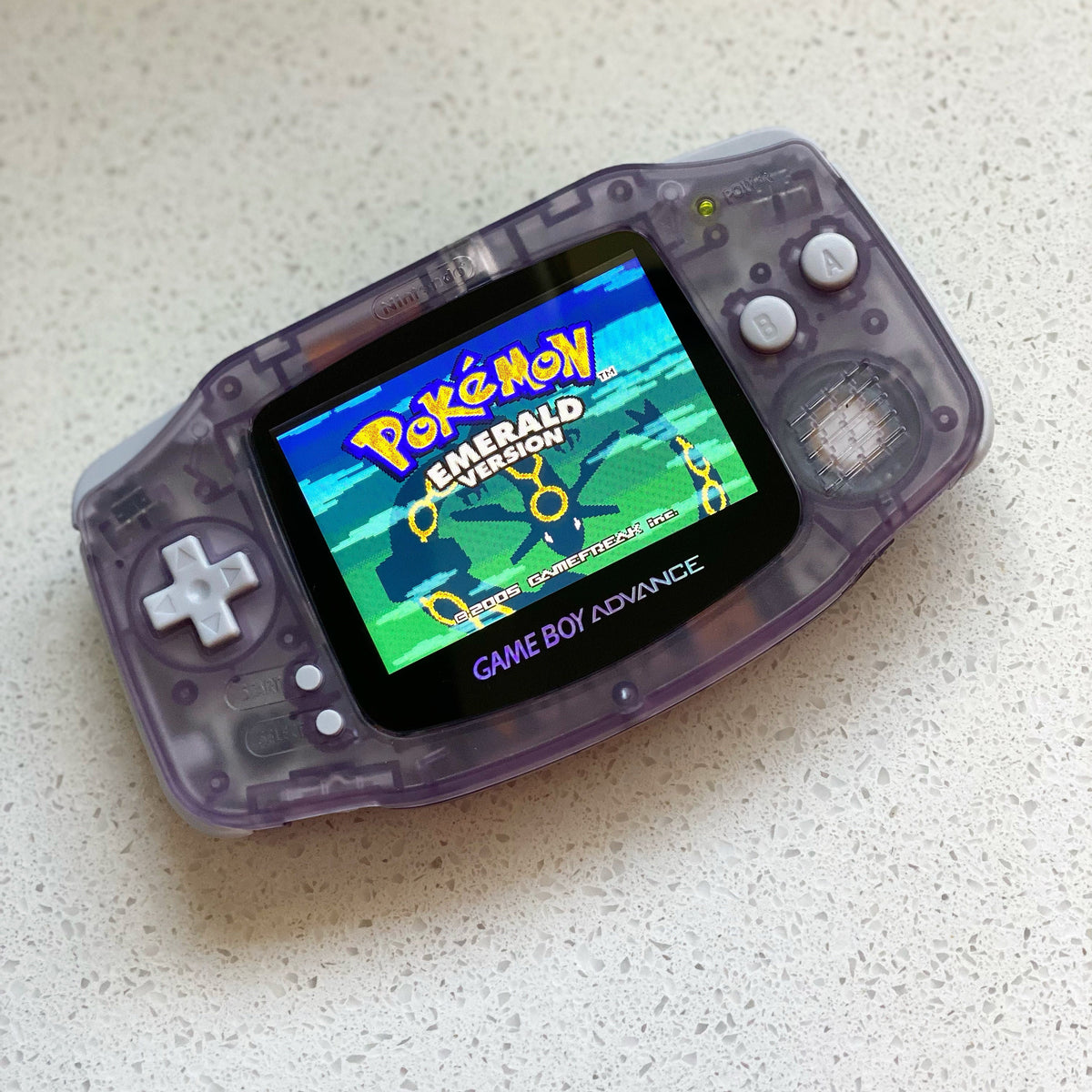 Nintendo Gameboy Advance Game Boy Backlit Modified IPS V2 Led Lcd CLEAR PURPLE
