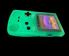 Nintendo Gameboy Color Game Boy Colour Backlit Modified IPS Q5 V2 Led Lcd Clear Blue Glow