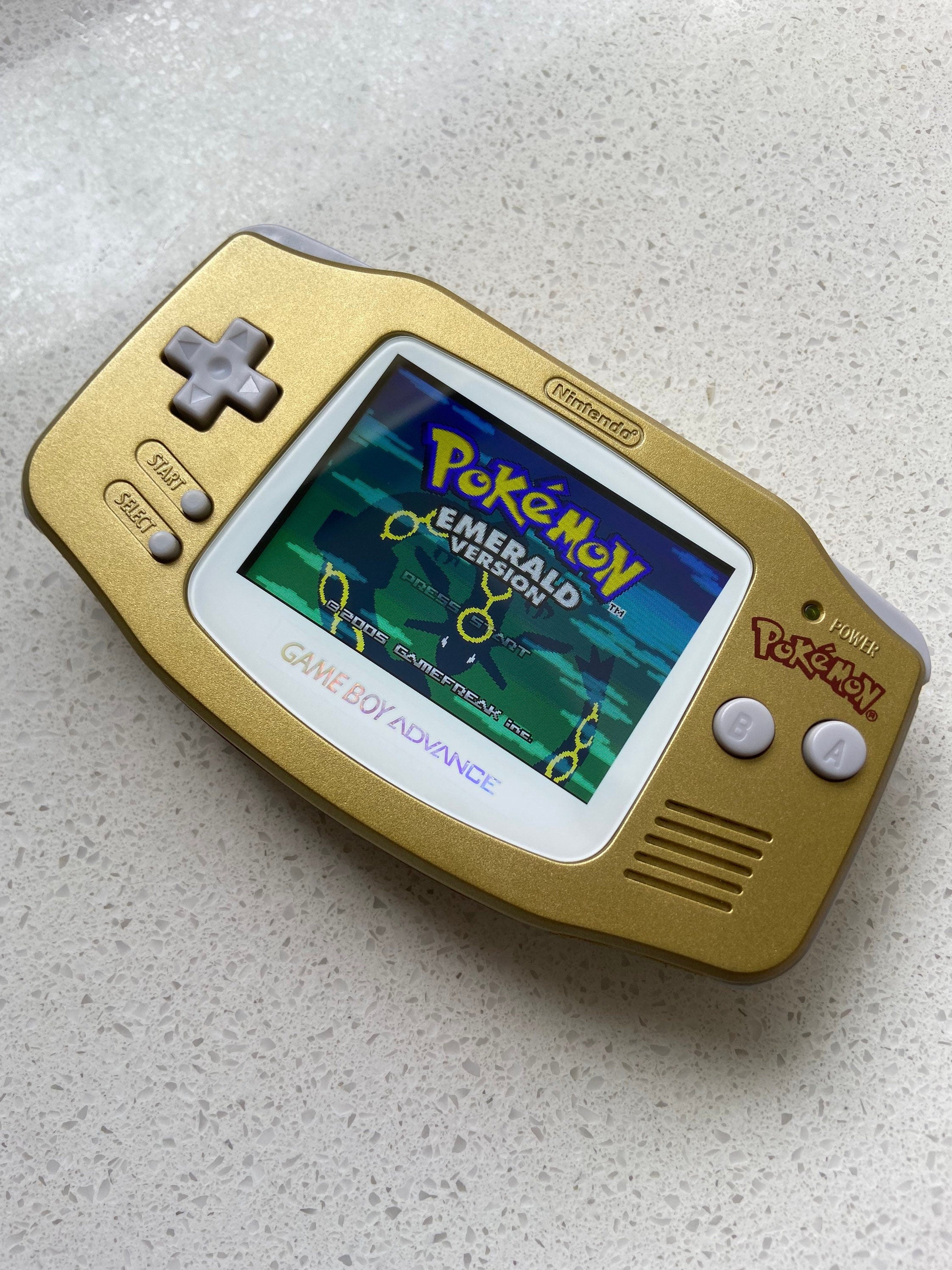 Nintendo Gameboy Advance Game Boy Backlit Modified IPS V5 Led Lcd Pokémon Gold
