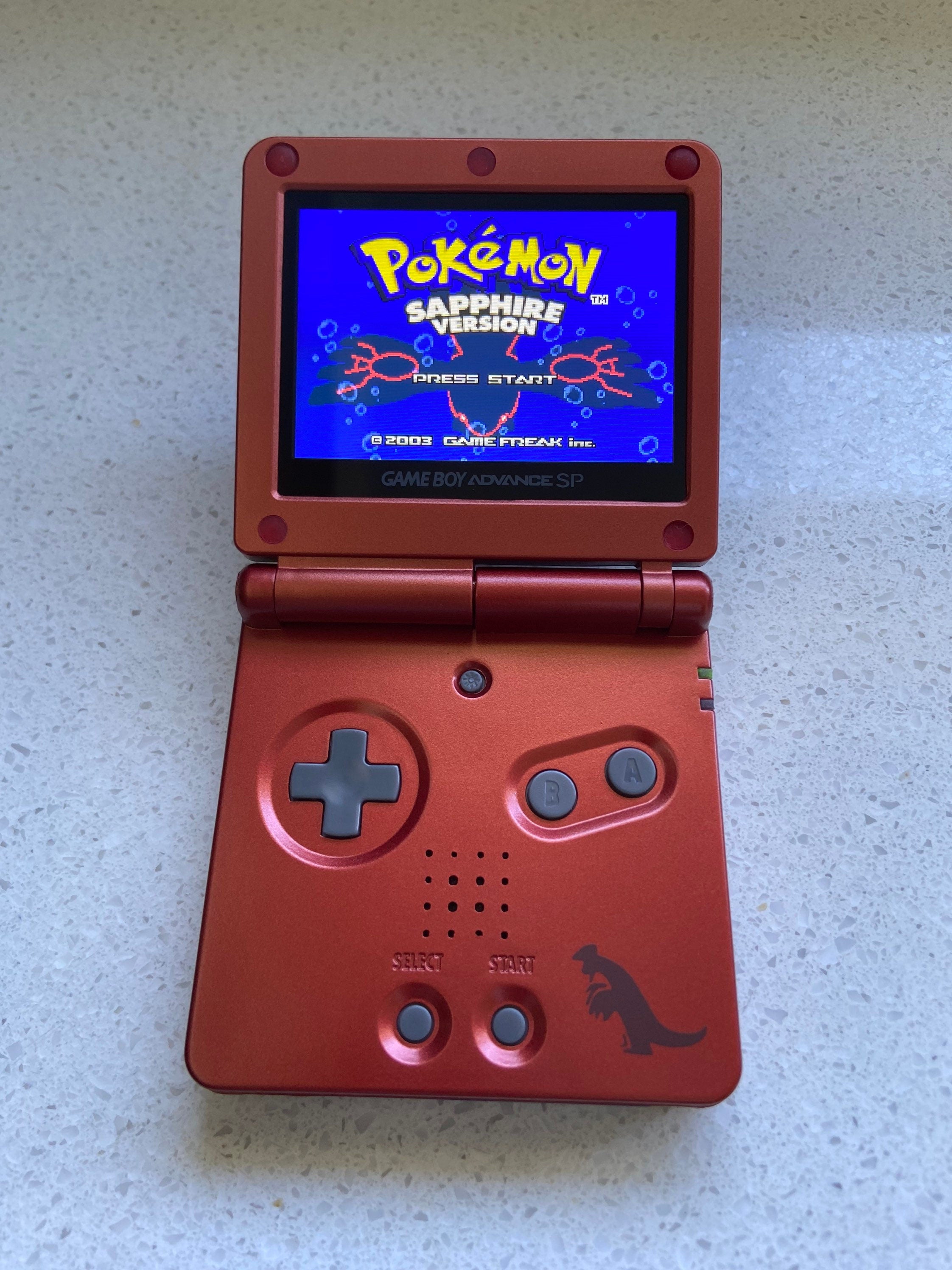 Nintendo Gameboy Advance SP GBA IPS Backlit lcd Console ags 101 Groudon Pokemon