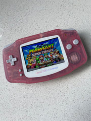 Nintendo Gameboy Advance Game Boy Backlit Modified IPS V2 Led Lcd Clear Pink