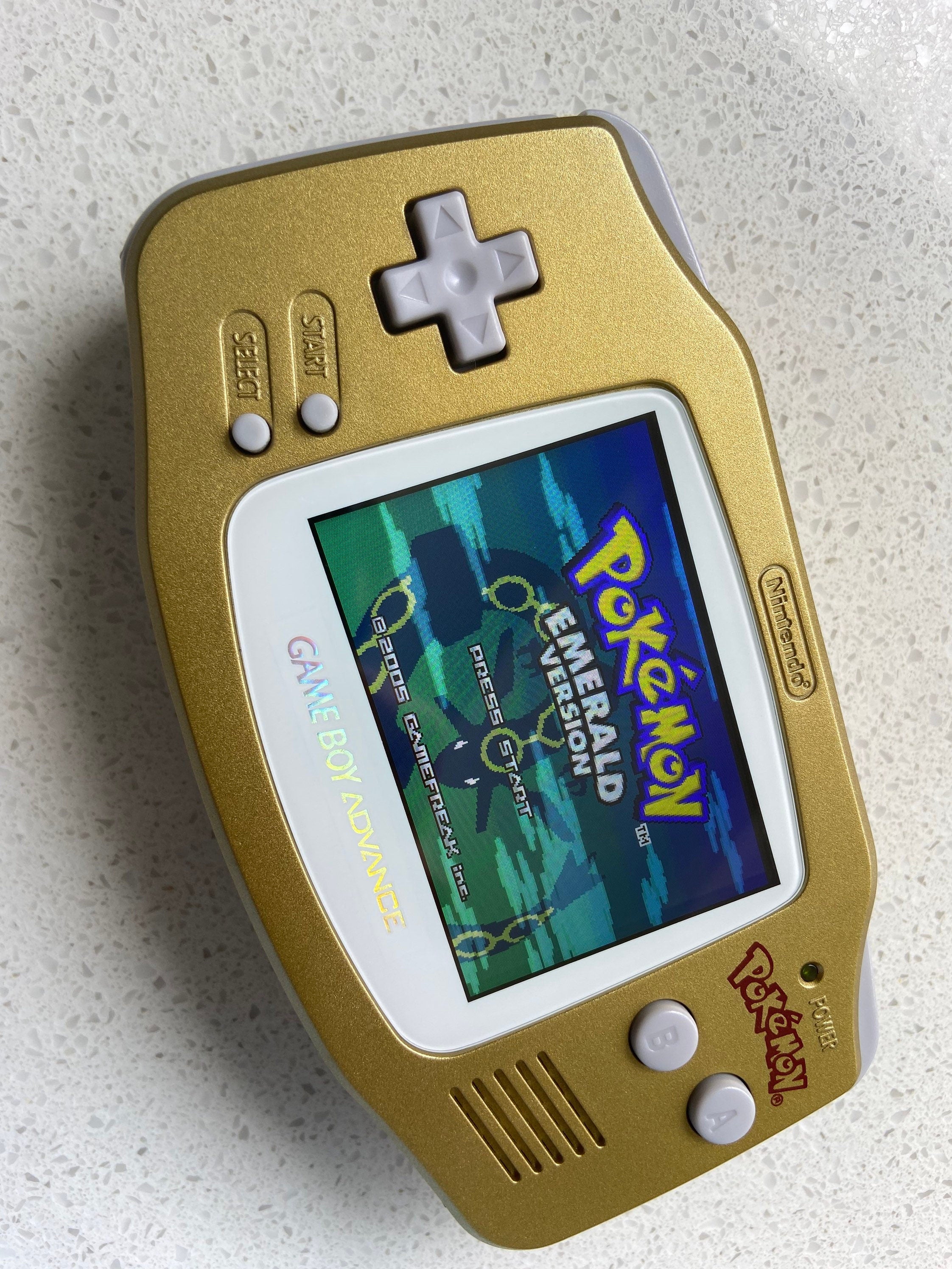 Nintendo Gameboy Advance Game Boy Backlit Modified IPS V5 Led Lcd Pokémon Gold
