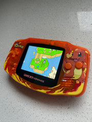 NINTENDO GAME BOY ADVANCE BACKLIT MODIFIED IPS V2 LED LCD CHARMANDER POKÉMON