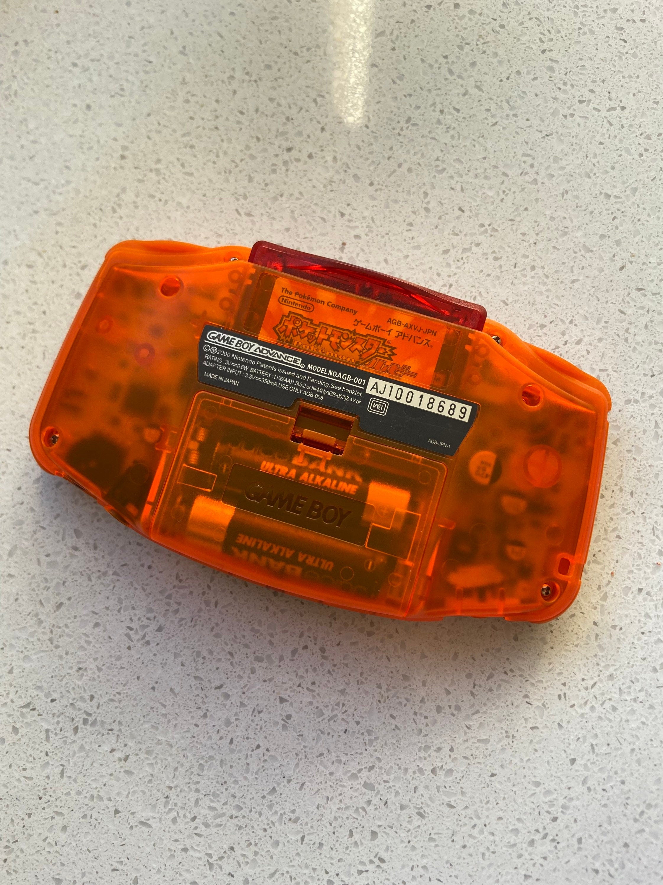 NINTENDO GAME BOY ADVANCE BACKLIT MODIFIED IPS V2 LED LCD CHARMANDER POKÉMON