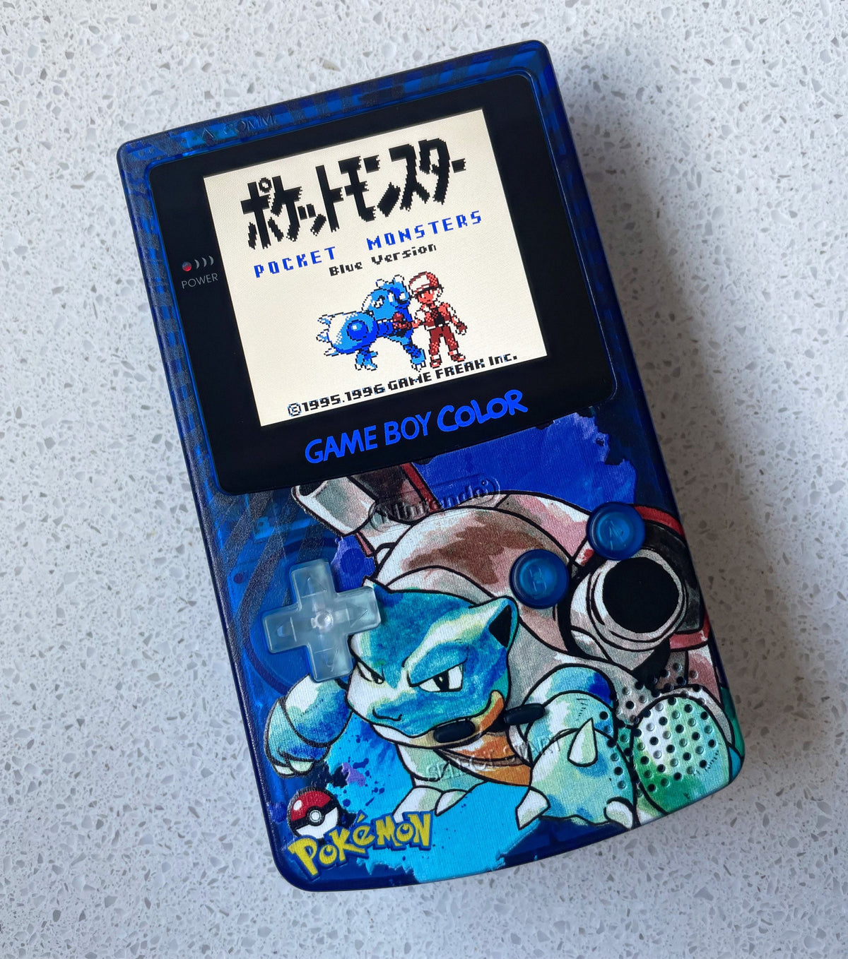 Nintendo Gameboy Color Colour Game Boy BACKLIT IPS Q5 V2 GBC Blastoise Pokémon