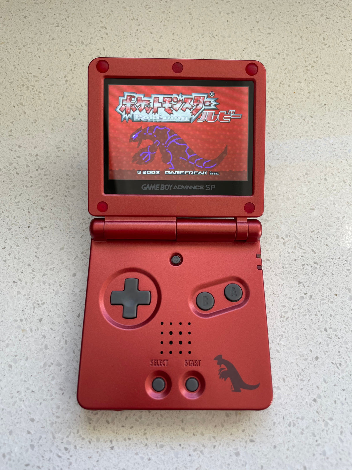 Nintendo Gameboy Advance SP GBA IPS Backlit lcd Console ags 101 Groudon Pokemon