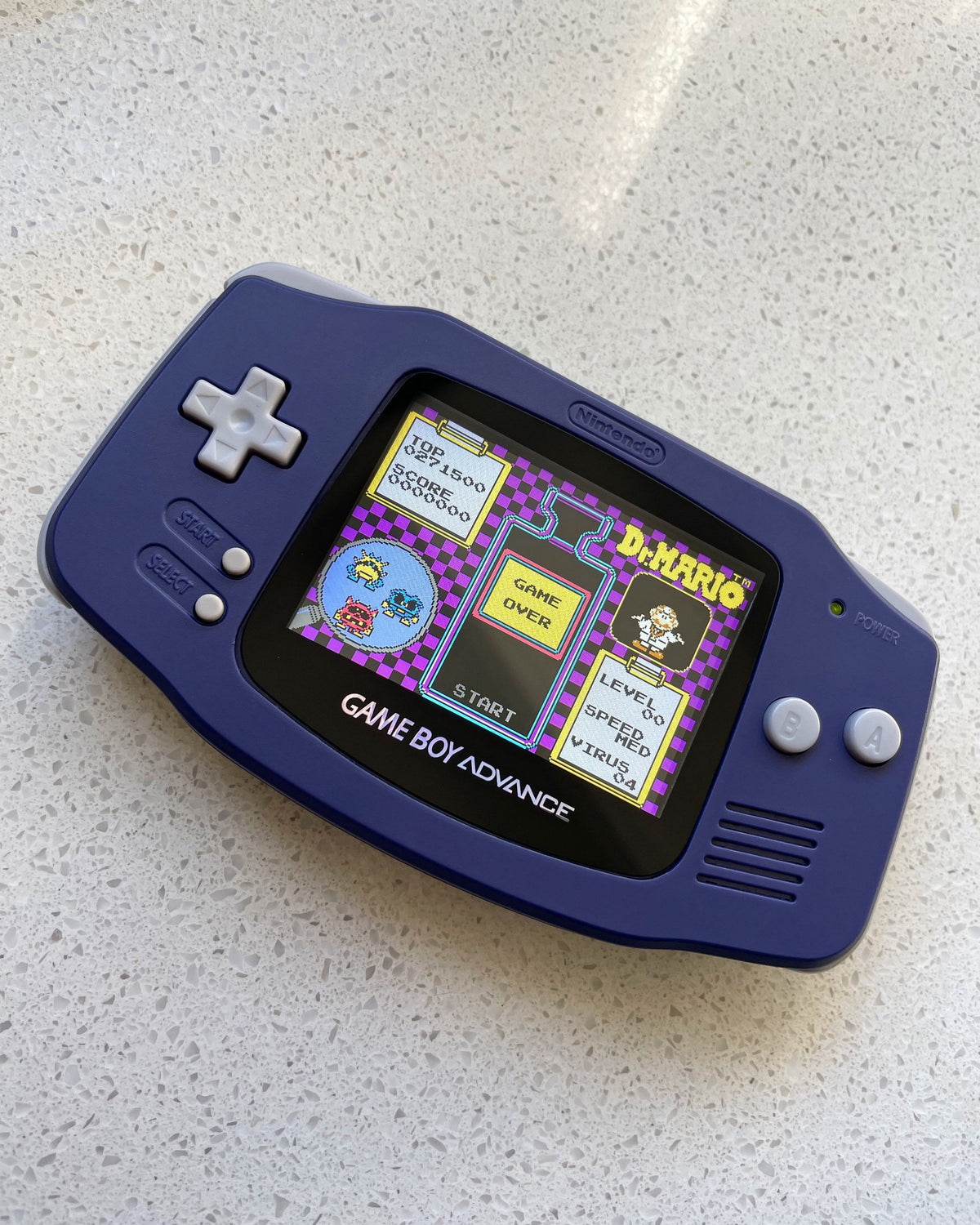 Nintendo Gameboy Advance Game Boy Backlit Modified IPS V2 Led Lcd Indigo Purple