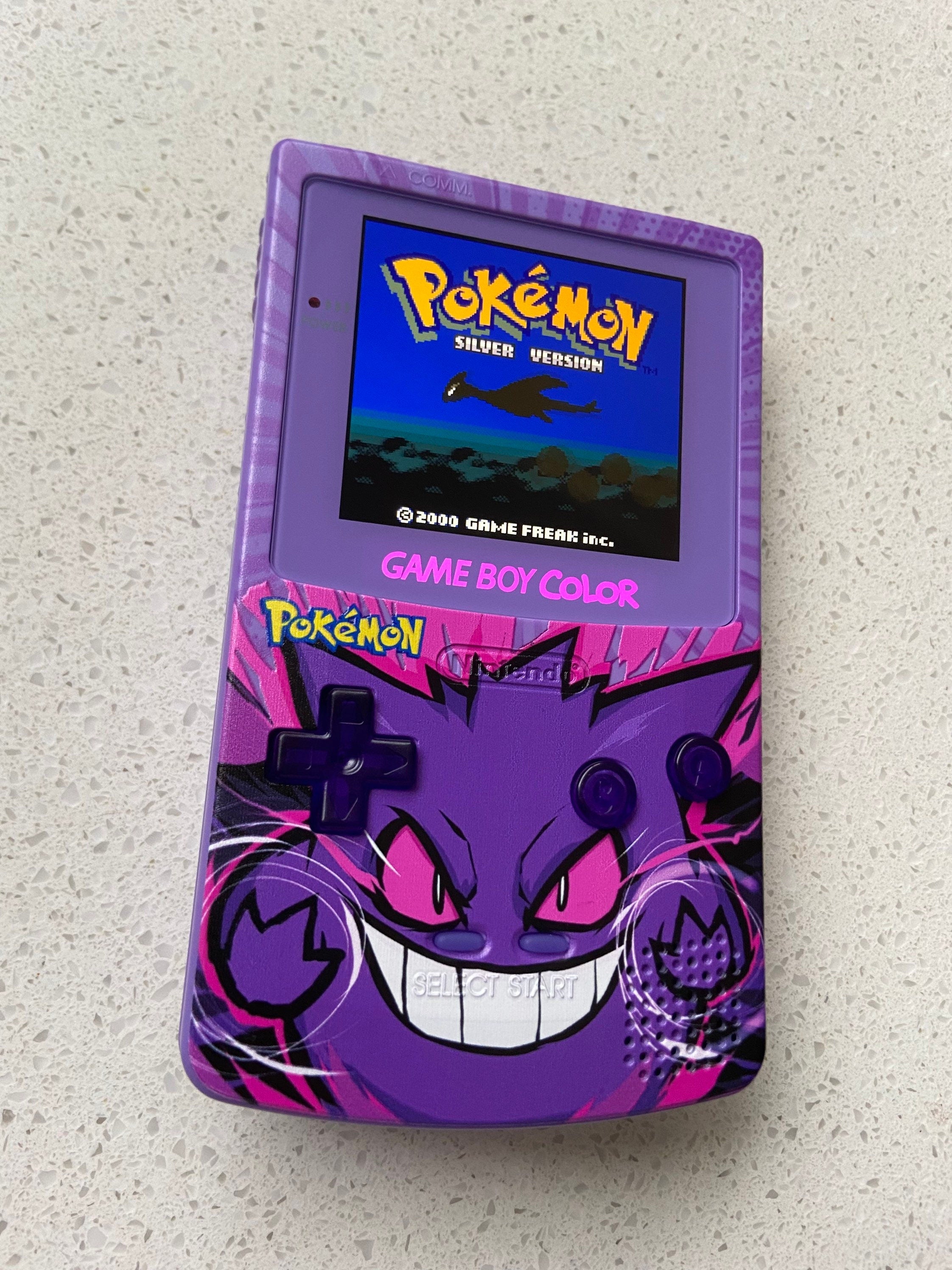 NINTENDO GAME BOY COLOR COLOUR GAME BOY BACKLIT IPS Q5 GBC POKÉMON GENGAR