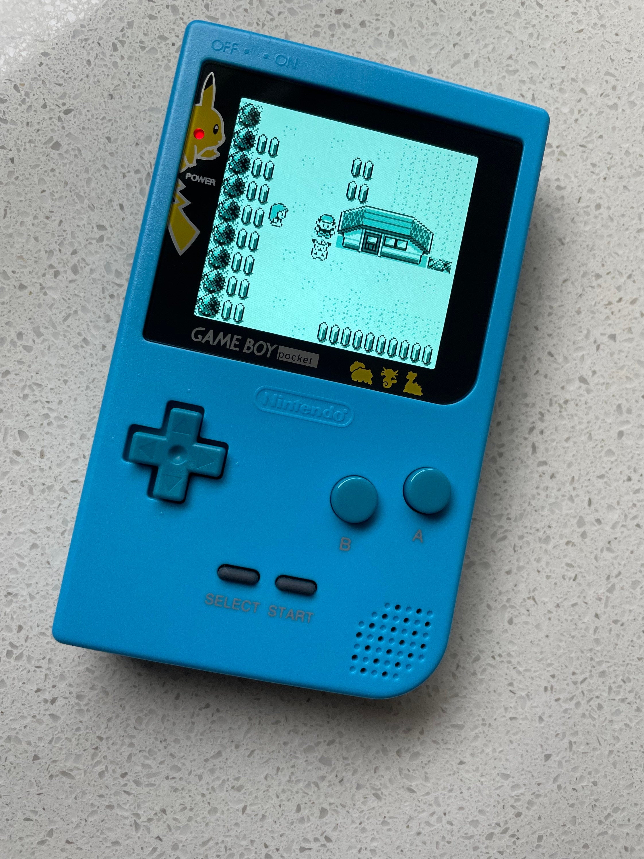 Nintendo Gameboy Pocket Gbp Game Boy Backlit Ips Pokémon Pikachu HYPER BLUE