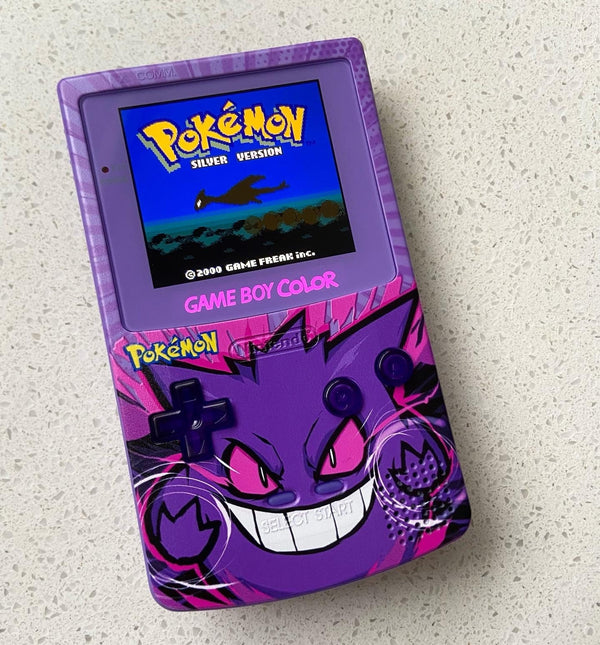 NINTENDO GAME BOY COLOR COLOUR GAME BOY BACKLIT IPS Q5 GBC POKÉMON GENGAR