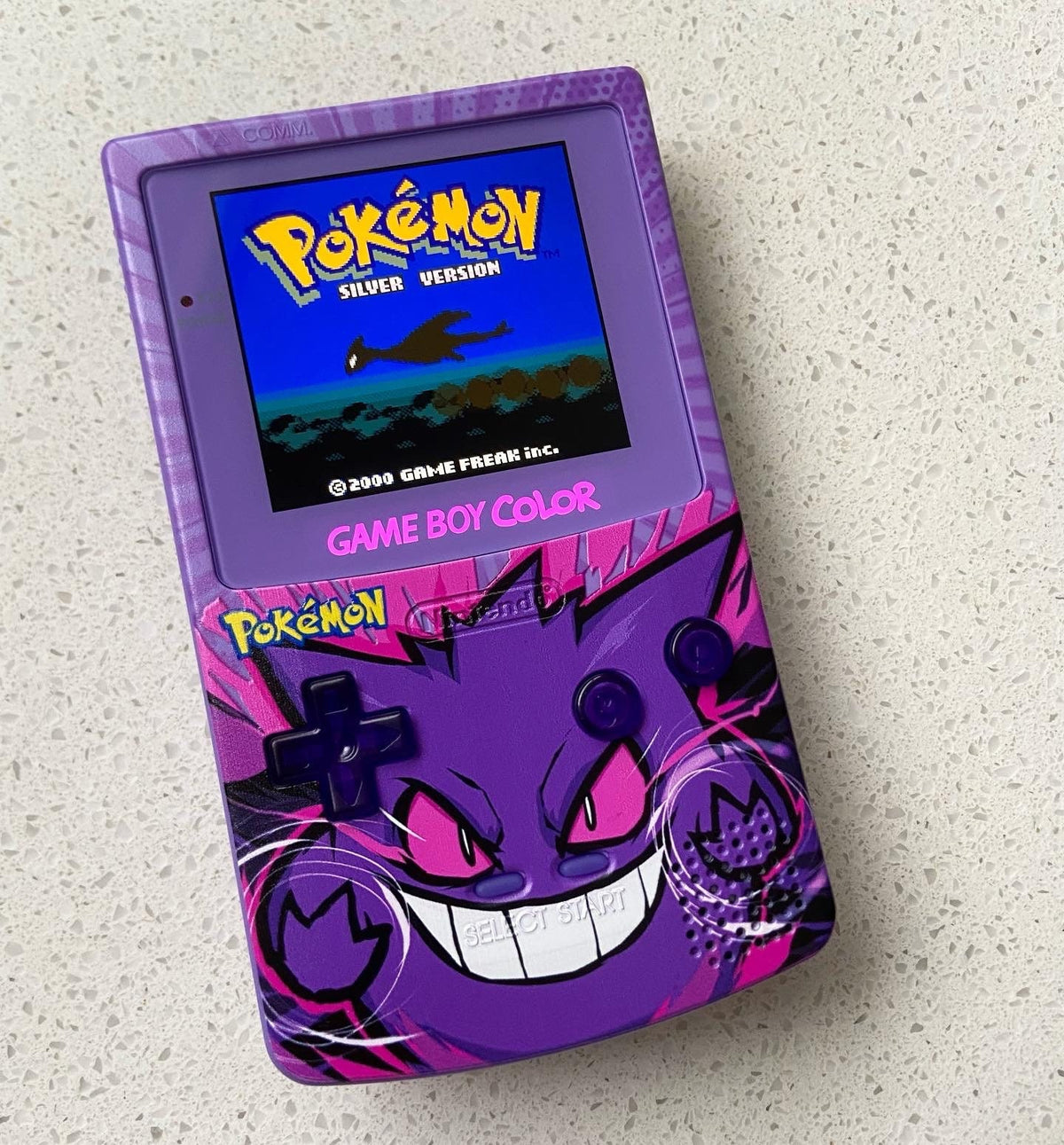 NINTENDO GAME BOY COLOR COLOUR GAME BOY BACKLIT IPS Q5 GBC POKÉMON GENGAR