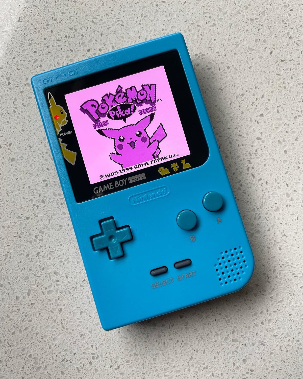 Nintendo Gameboy Pocket Gbp Game Boy Backlit Ips Pokémon Pikachu HYPER BLUE