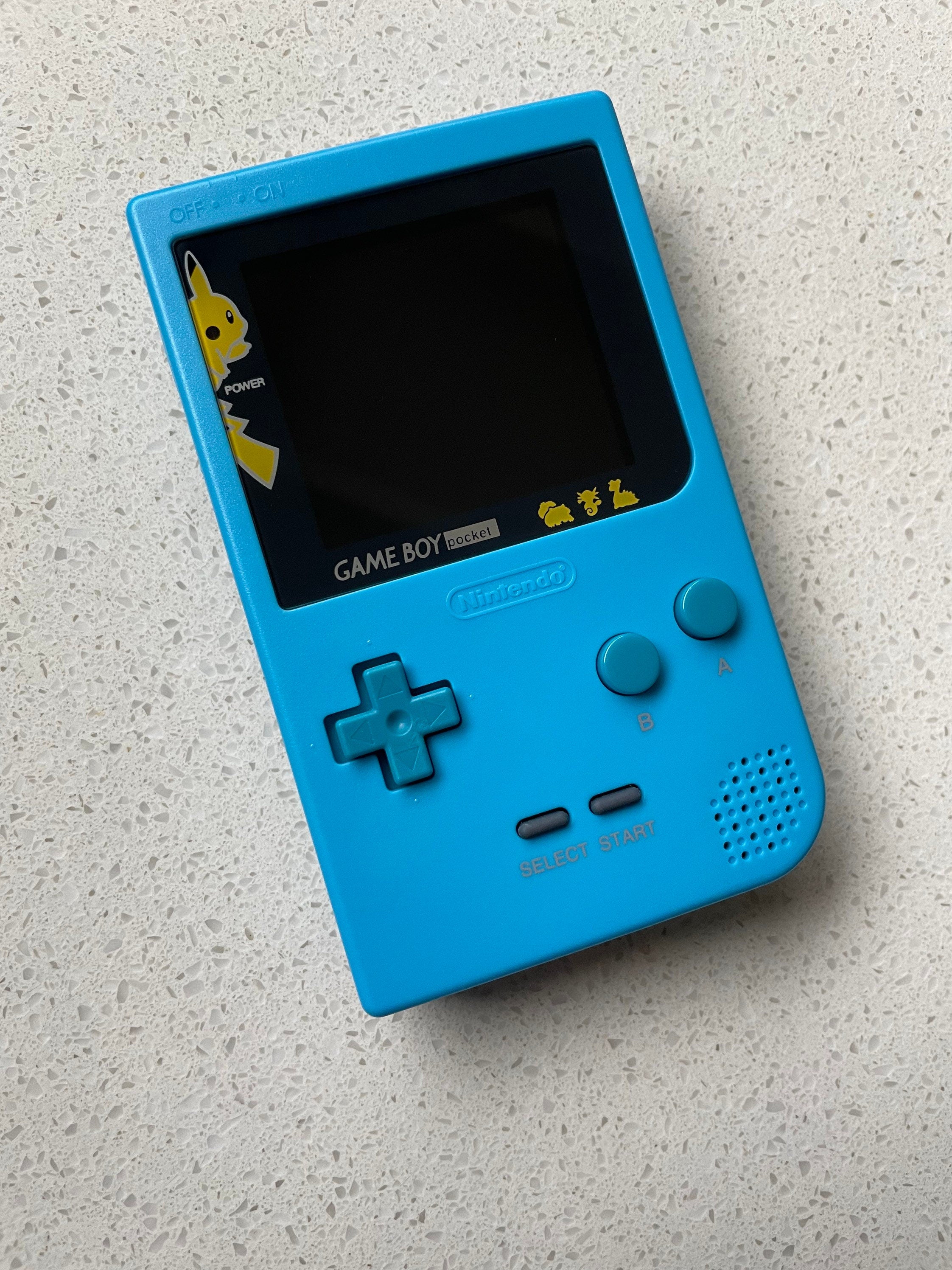 Nintendo Gameboy Pocket Gbp Game Boy Backlit Ips Pokémon Pikachu HYPER BLUE