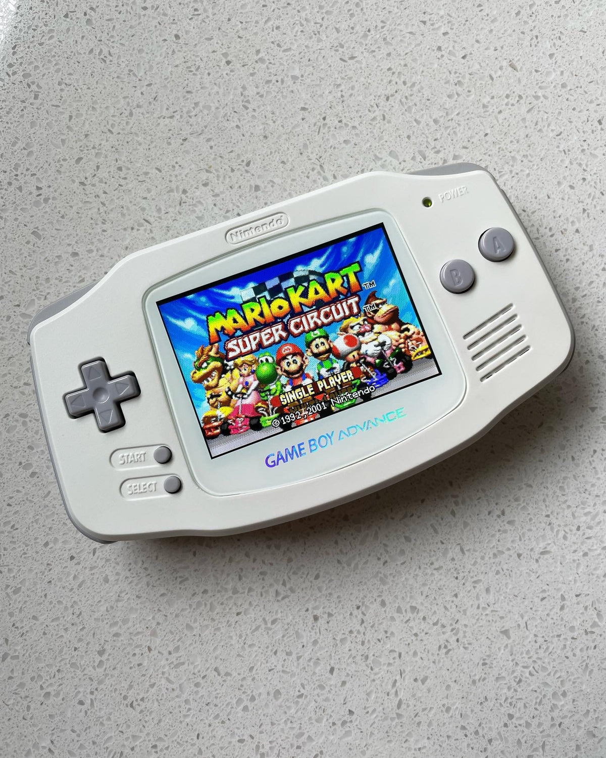 Nintendo Gameboy Advance Game Boy Backlit Modified IPS V2 Lcd Arctic White