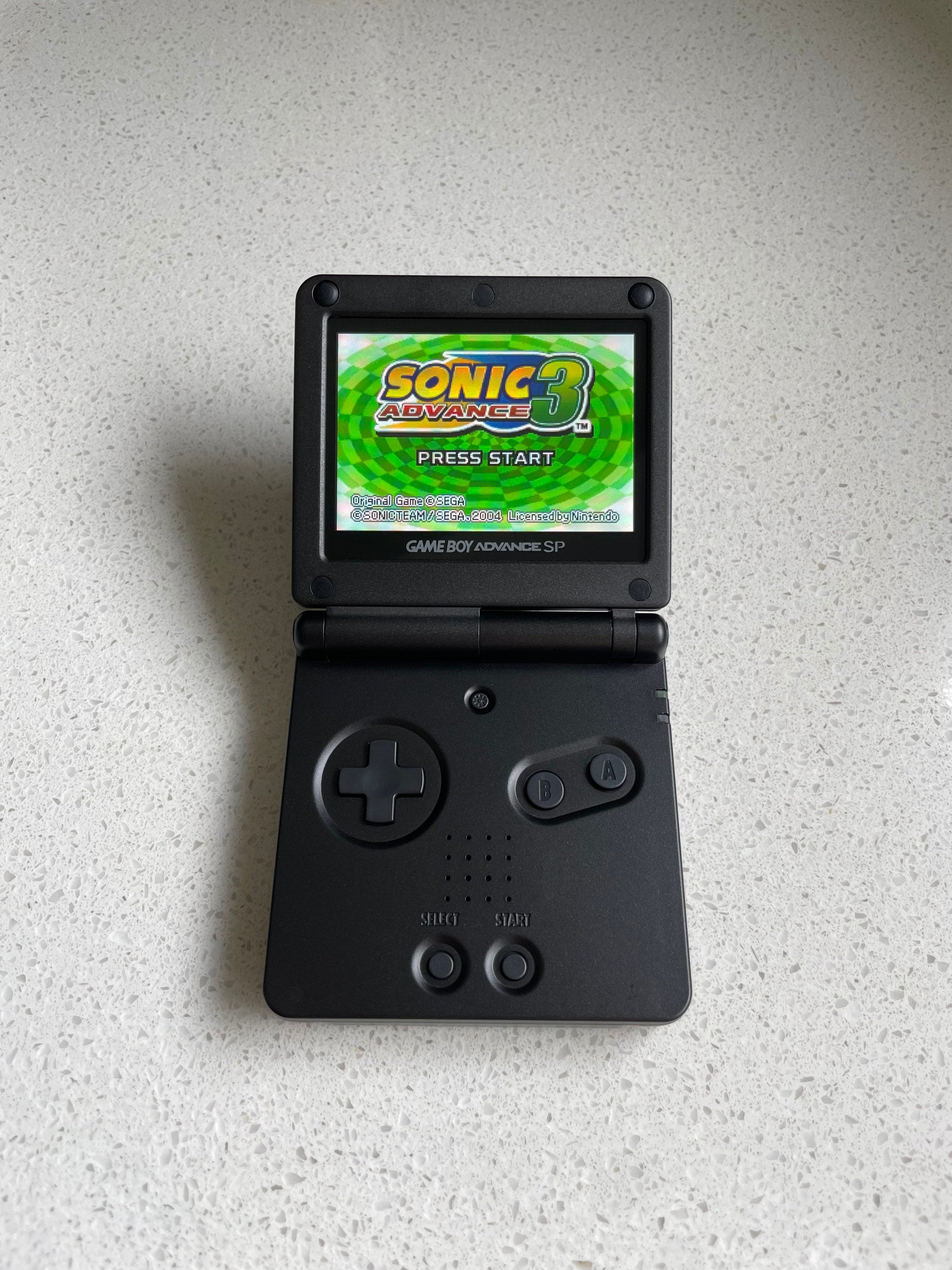 Nintendo Gameboy Advance SP GBA IPS Backlit Lcd Console AGS101 Triple Black