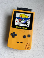 Nintendo Gameboy Color Colour Game Boy Backlit IPS Q5 Laminated GBC Dandelion Yellow