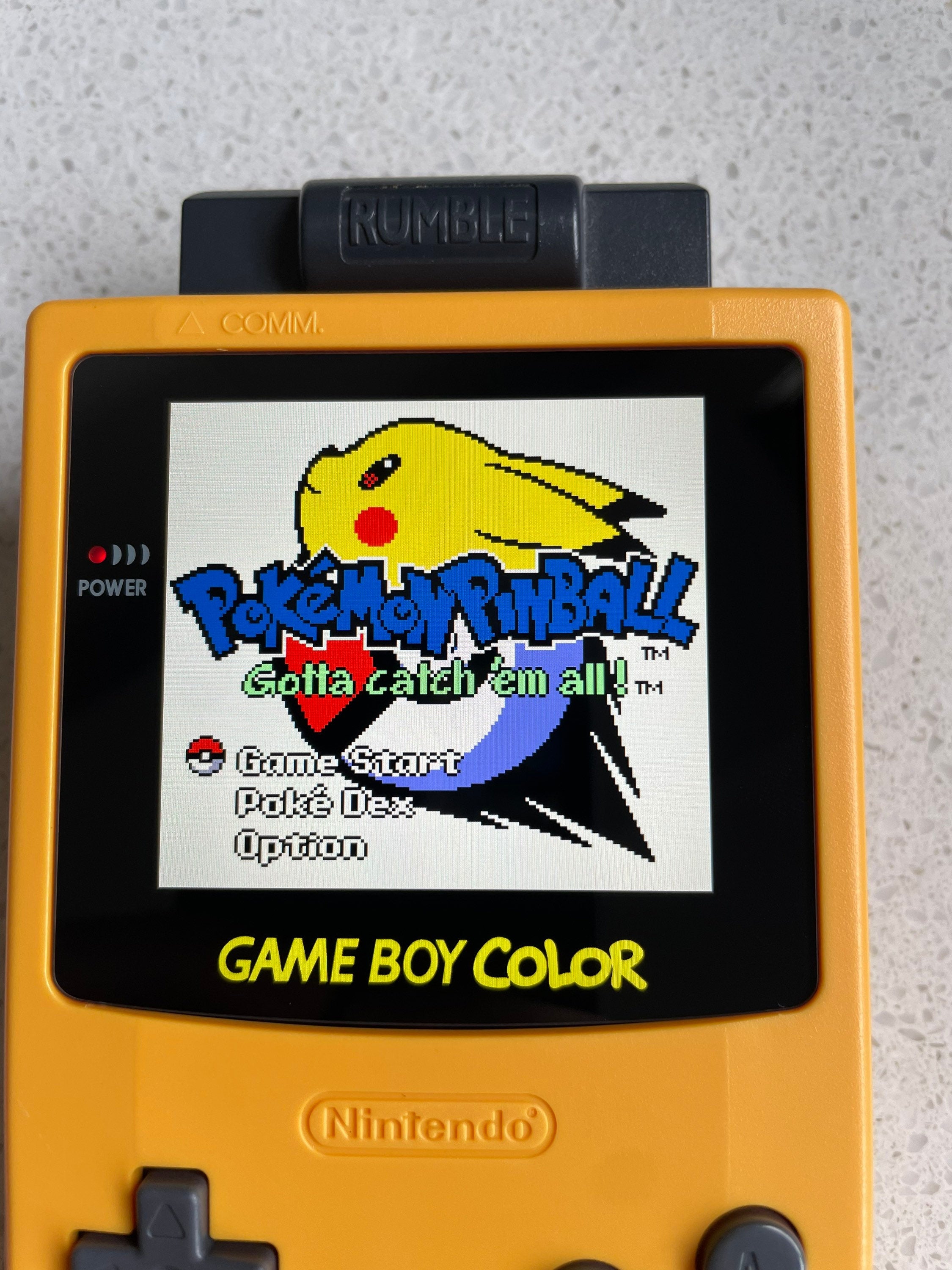 Nintendo Gameboy Color Colour Game Boy Backlit IPS Q5 Laminated GBC Dandelion Yellow
