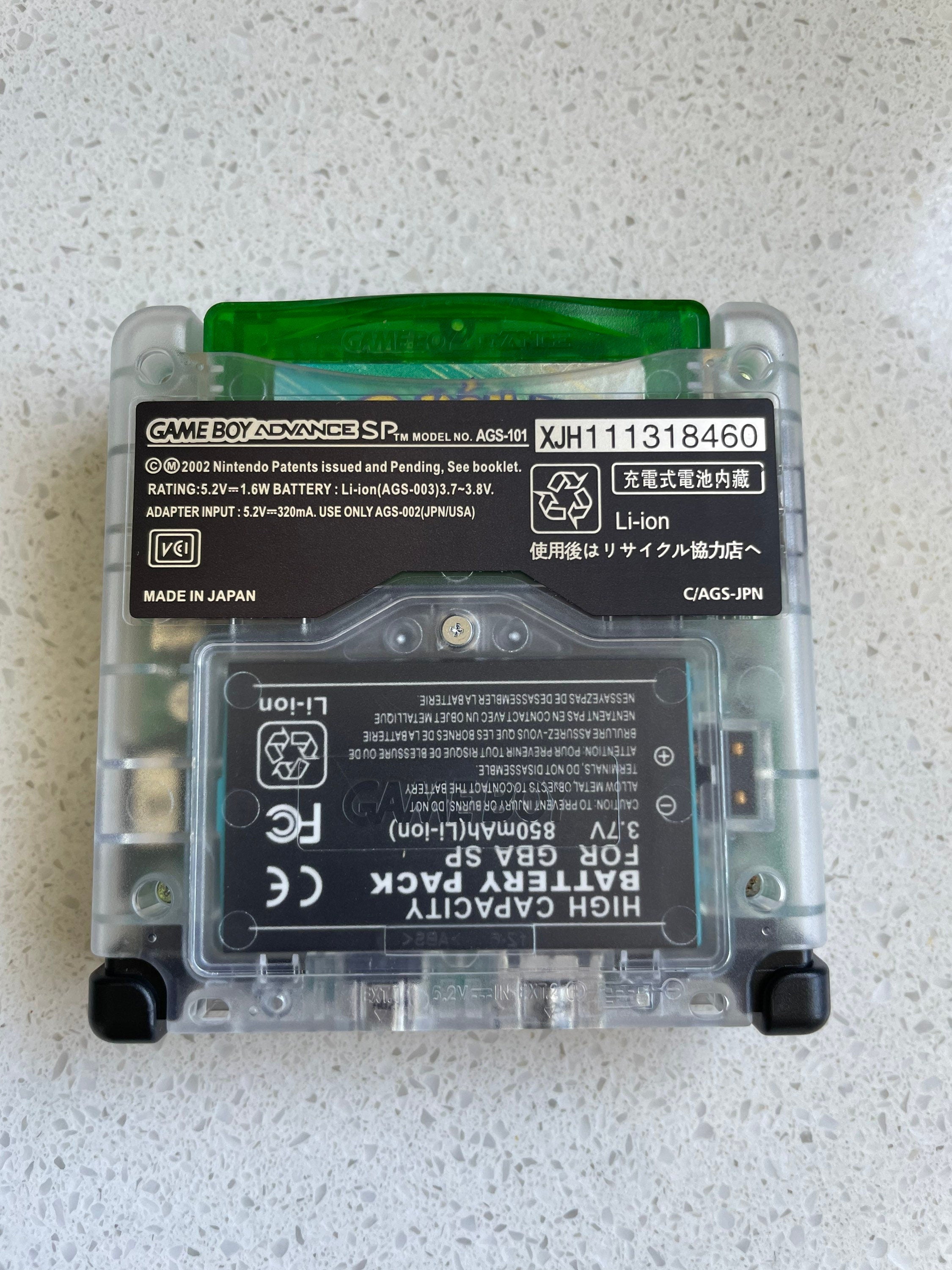 Nintendo Gameboy Advance SP GBA IPS v2 Backlit Lcd Screen Console Ags 101 Clear