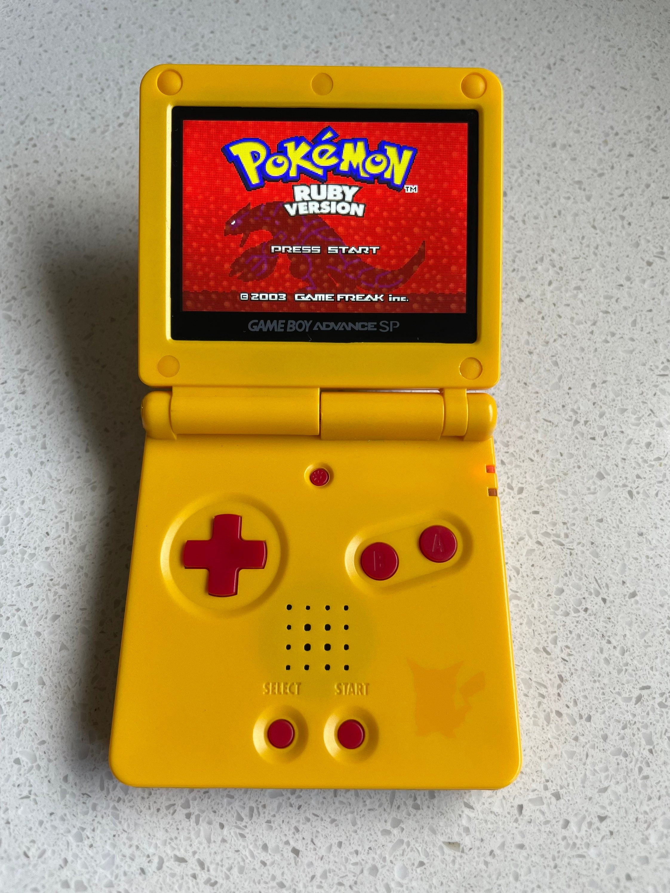 Nintendo Gameboy Advance SP GBA IPS Backlit lcd Console ags 101 Pikachu Pokémon