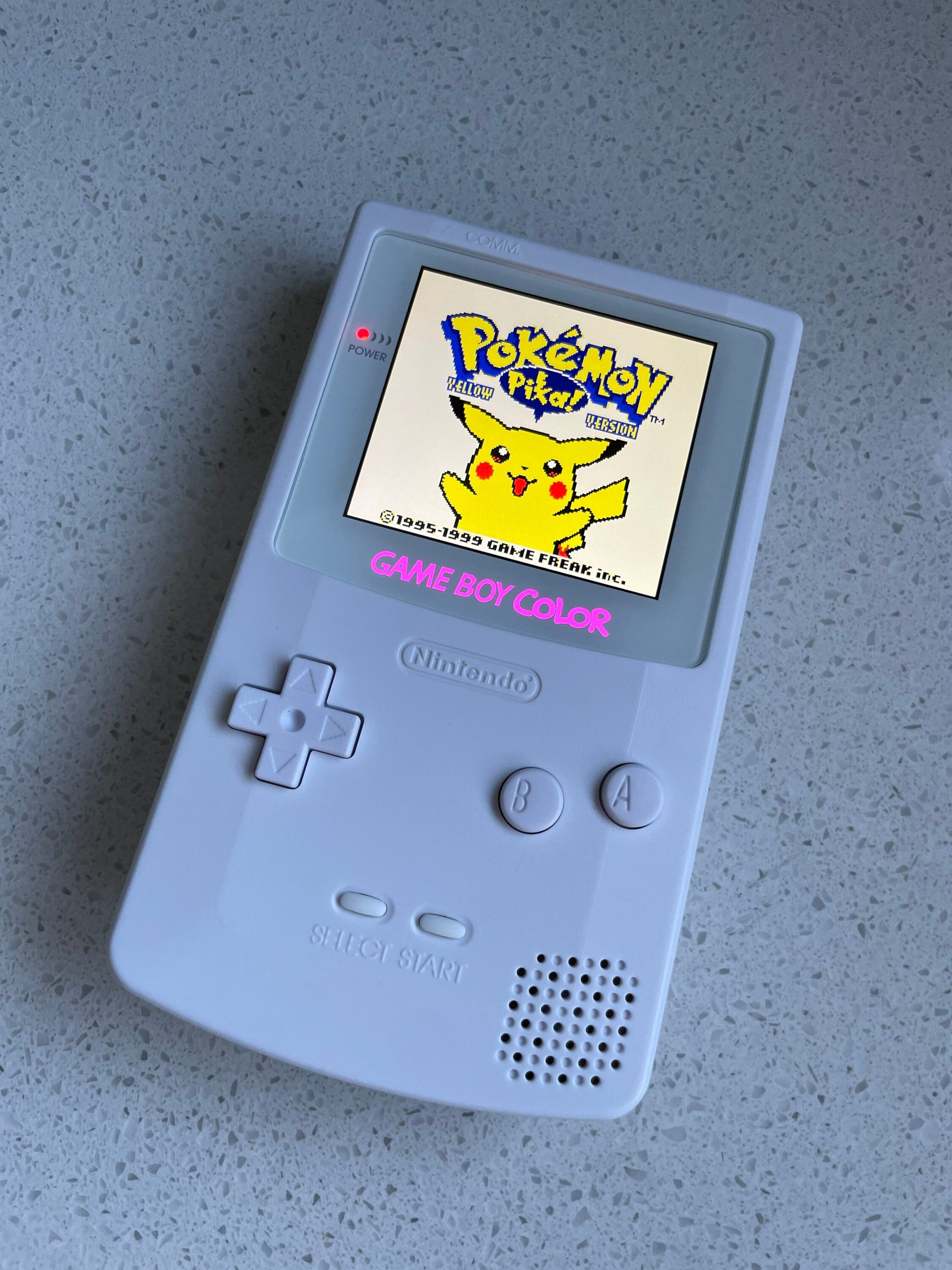 Nintendo Gameboy Color Colour Game Boy Backlit IPS Q5 Laminated GBC Triple White