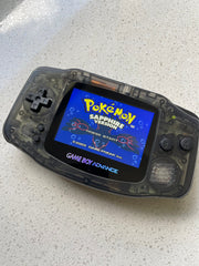 Nintendo Gameboy Advance Game Boy Backlit Modified IPS Q5 V2 Led Lcd Crystal Mirror Clear Black