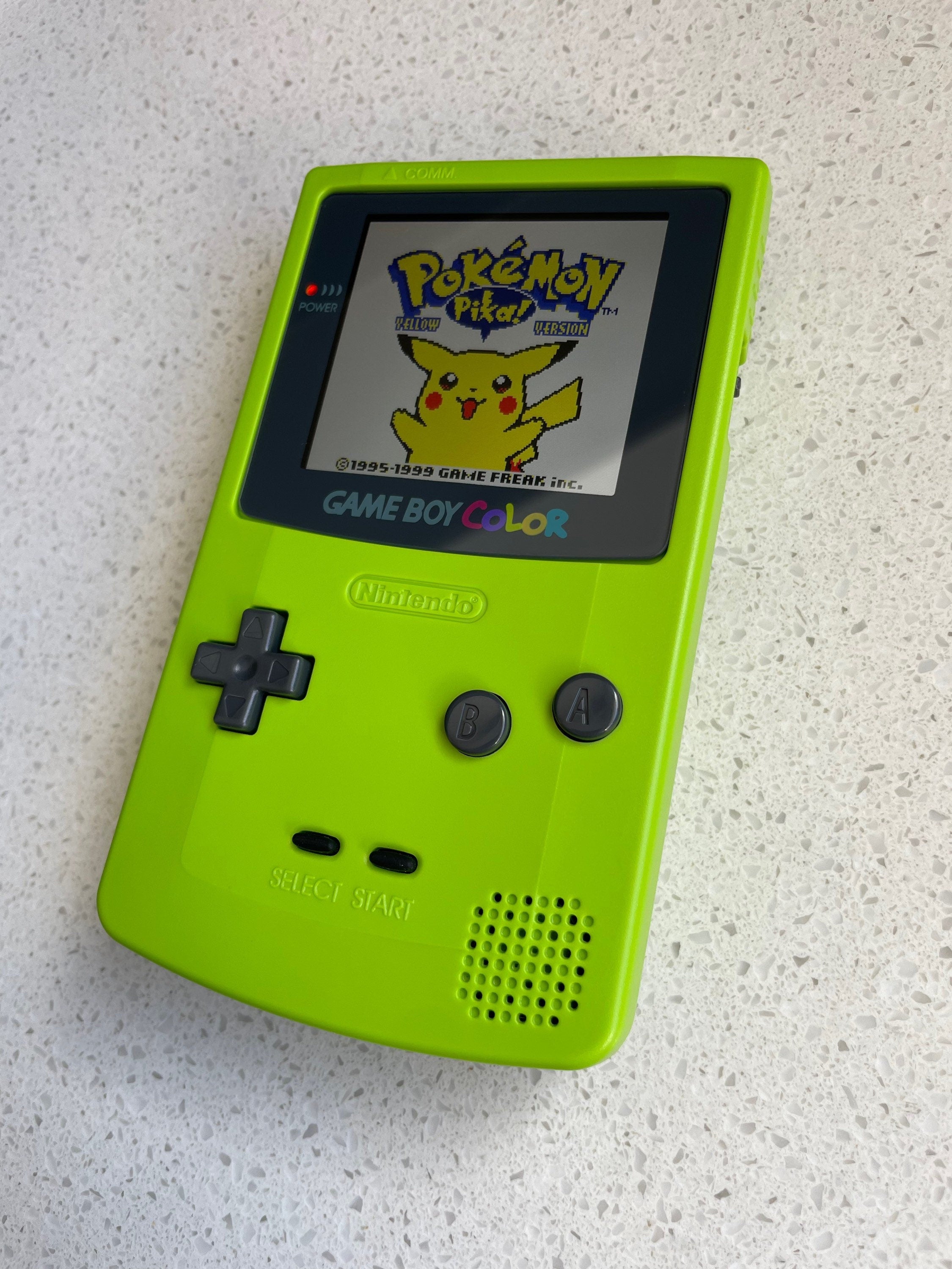 Nintendo Gameboy Color Colour Game Boy BACKLIT IPS Q5 Laminated GBC Kiwi Green