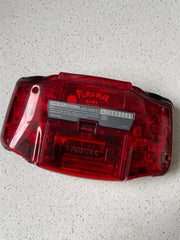 Nintendo Gameboy Advance Game Boy Backlit Modified IPS Q5 V2 Led Lcd Crystal Mirror Clear Red