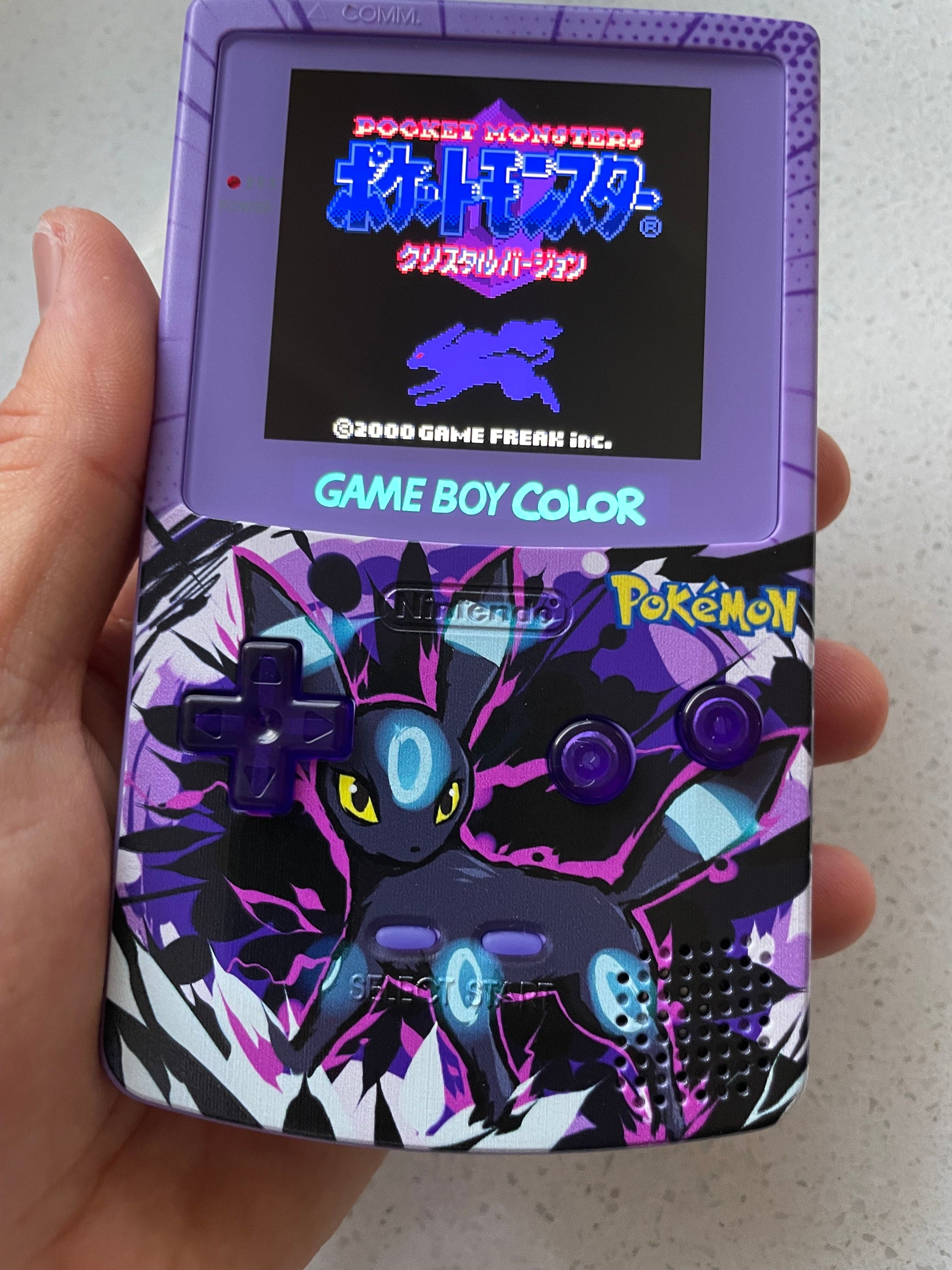 NINTENDO GAME BOY COLOR COLOUR GAME BOY BACKLIT IPS Q5 GBC POKÉMON UMBREON