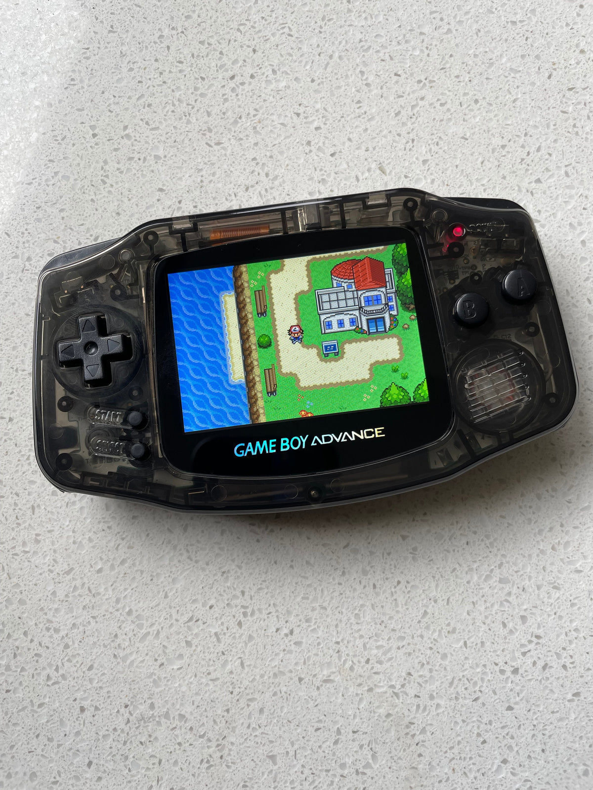 Nintendo Gameboy Advance Game Boy Backlit Modified IPS Q5 V2 Led Lcd Crystal Mirror Clear Black