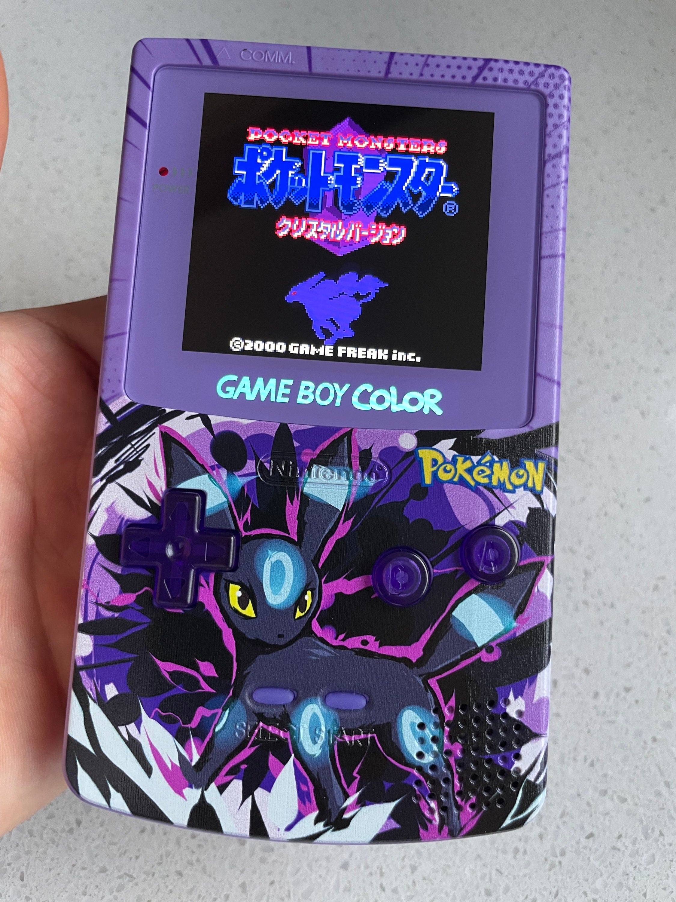 NINTENDO GAME BOY COLOR COLOUR GAME BOY BACKLIT IPS Q5 GBC POKÉMON UMBREON