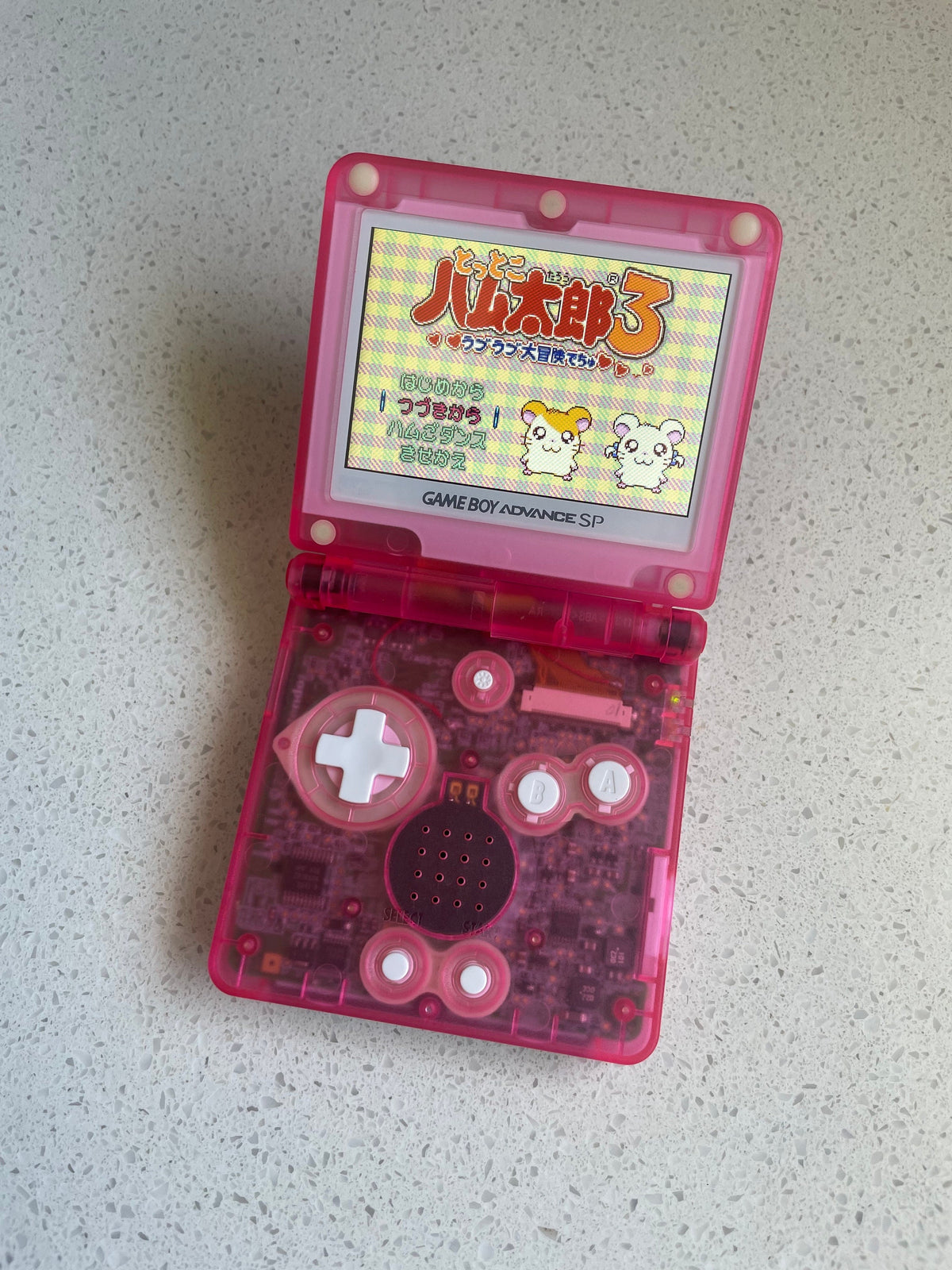 Nintendo Gameboy Advance SP GBA IPS v2 Backlit Lcd Screen Console Ags 101 Clear Pink