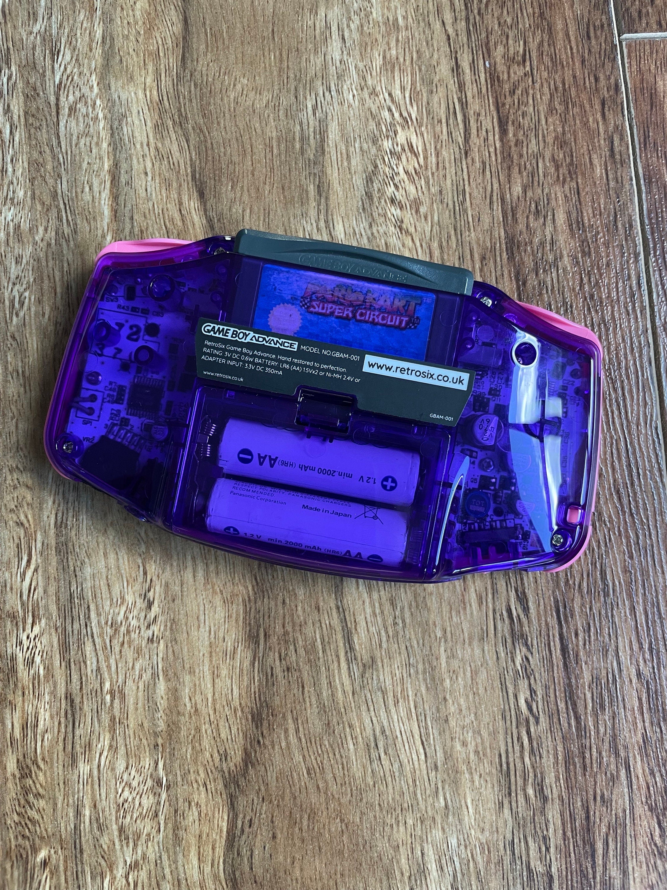 Nintendo Gameboy Advance Game Boy Backlit Modified IPS Q5 V2 Led Lcd Crystal Mirror Clear Purple