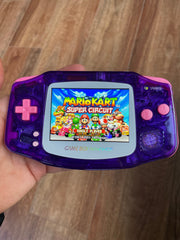 Nintendo Gameboy Advance Game Boy Backlit Modified IPS Q5 V2 Led Lcd Crystal Mirror Clear Purple