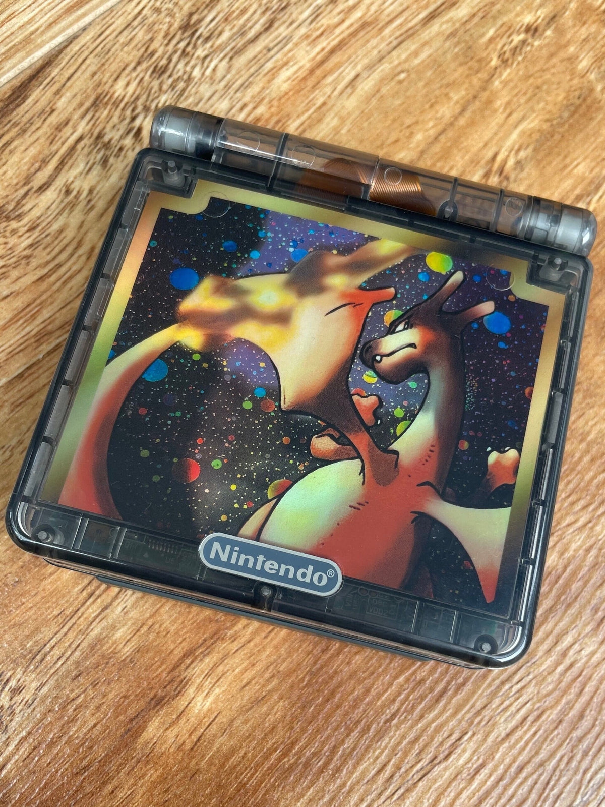 NINTENDO GAME BOY ADVANCE SP GBA IPS V5 BACKLIT LCD CONSOLE AGS 101 DARK CHARIZARD