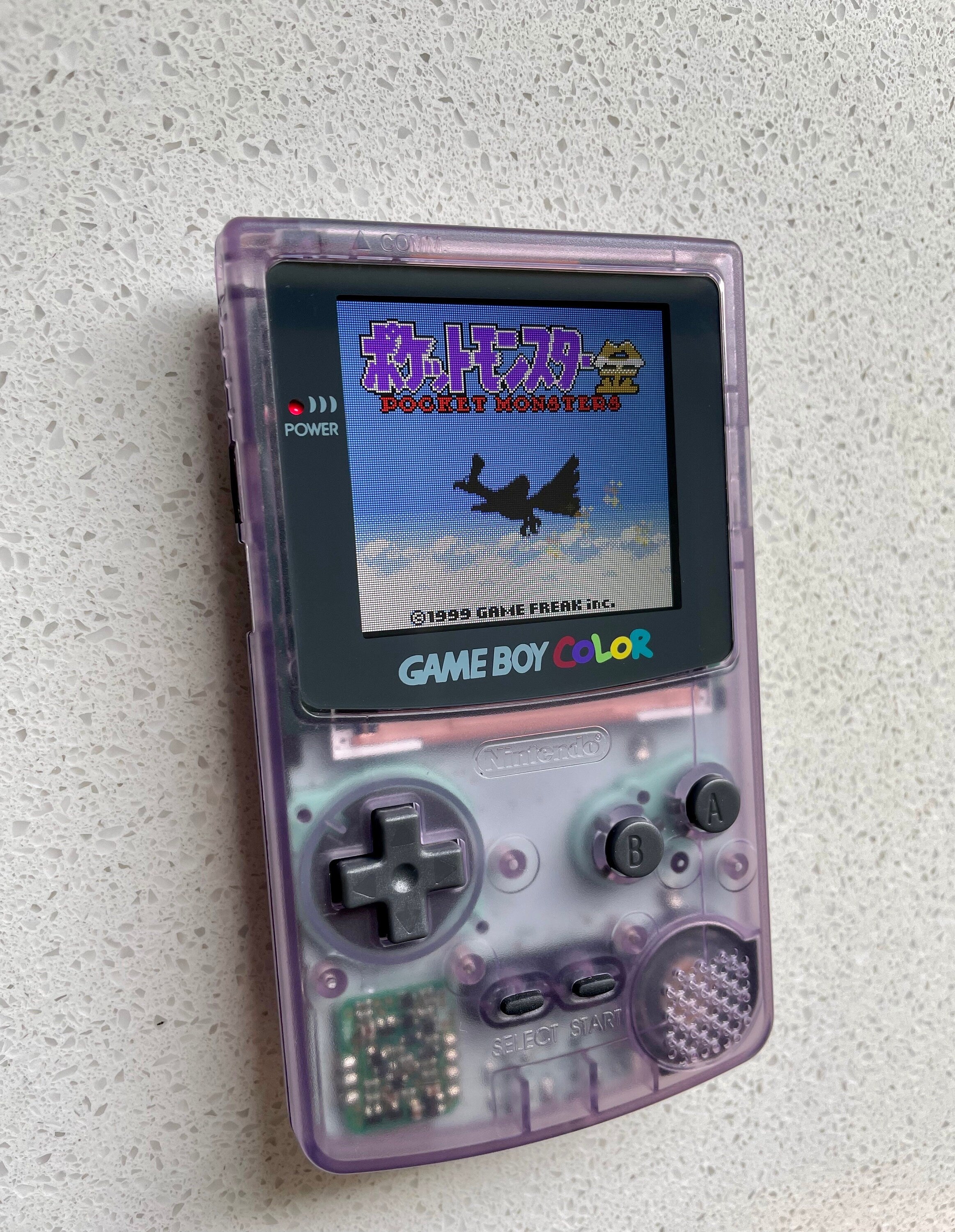 Nintendo Gameboy Color Game Boy Colour Backlit Modified IPS Q5 V2 Led Lcd Atomic Purple