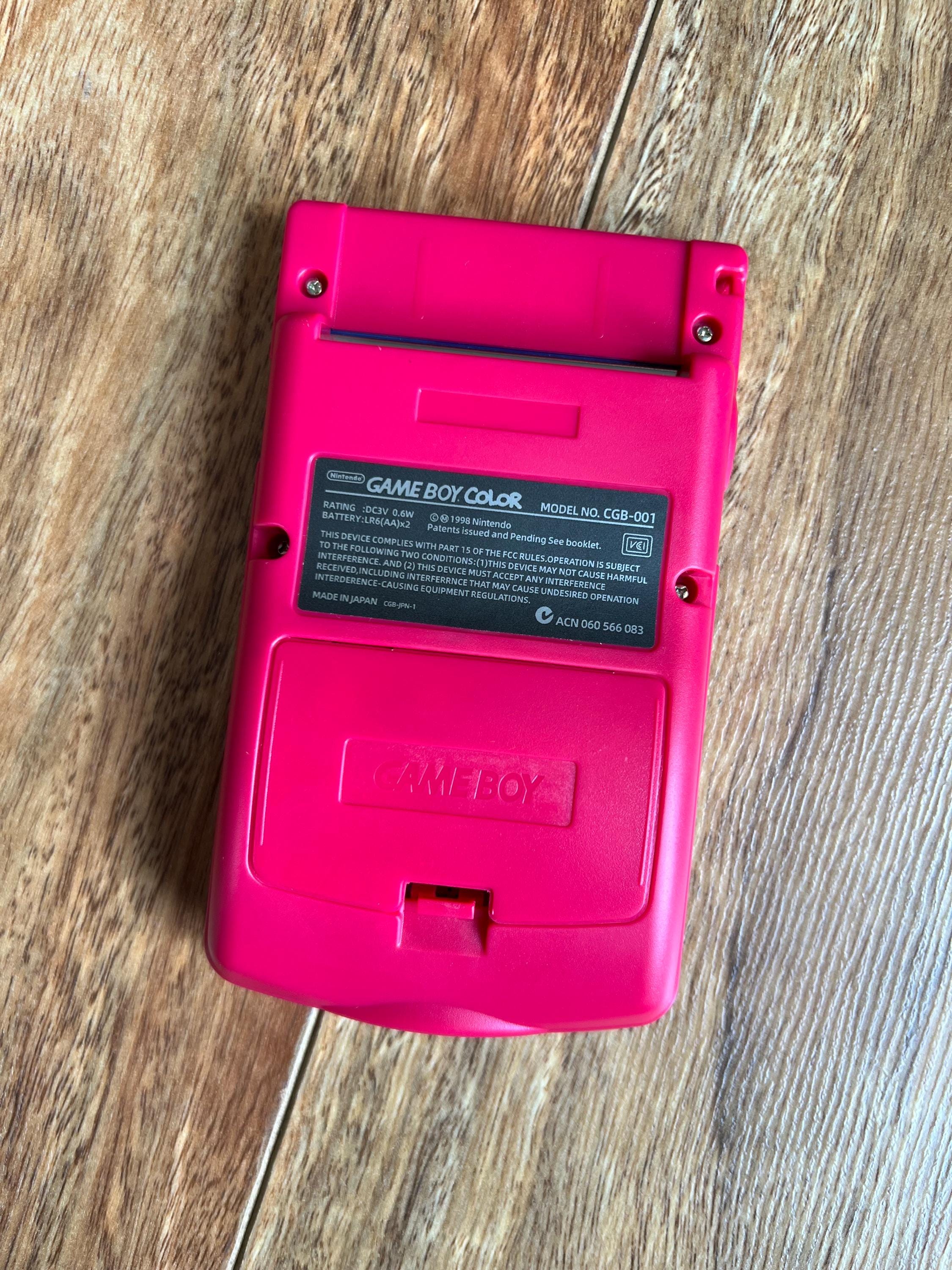Nintendo Gameboy Color Colour Game Boy BACKLIT IPS Q5 Laminated GBC Berry Red