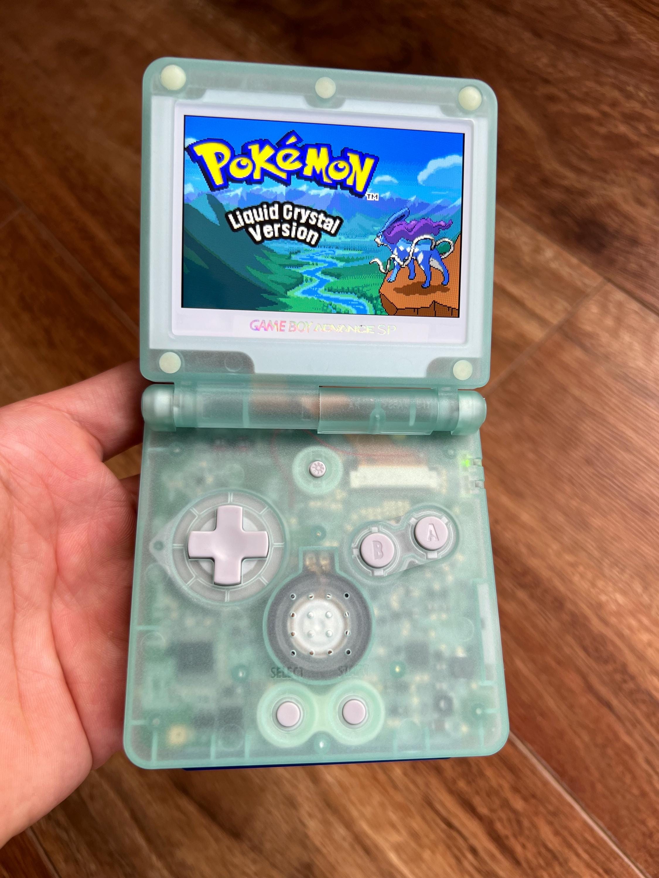 Nintendo Gameboy Advance SP GBA Ips Backlit LCD Screen Console Ags 101 Glow Turquoise