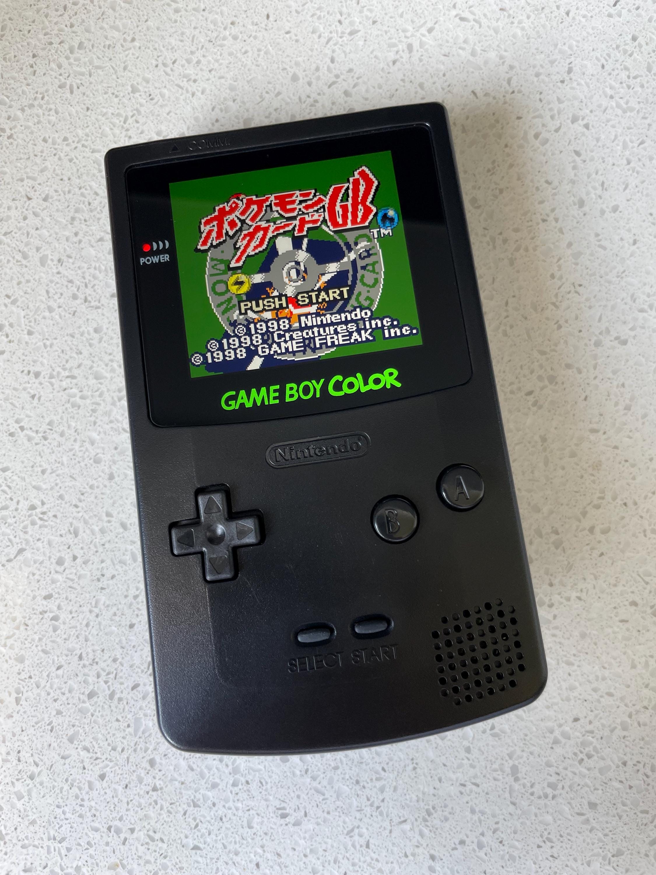Nintendo Gameboy Color Colour Game Boy Backlit IPS Q5 Laminated GBC Triple Black