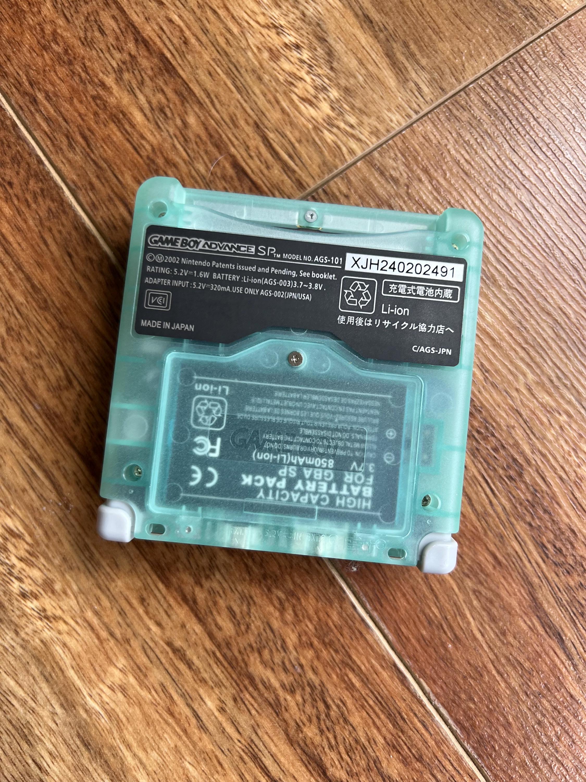 Nintendo Gameboy Advance SP GBA Ips Backlit LCD Screen Console Ags 101 Glow Turquoise