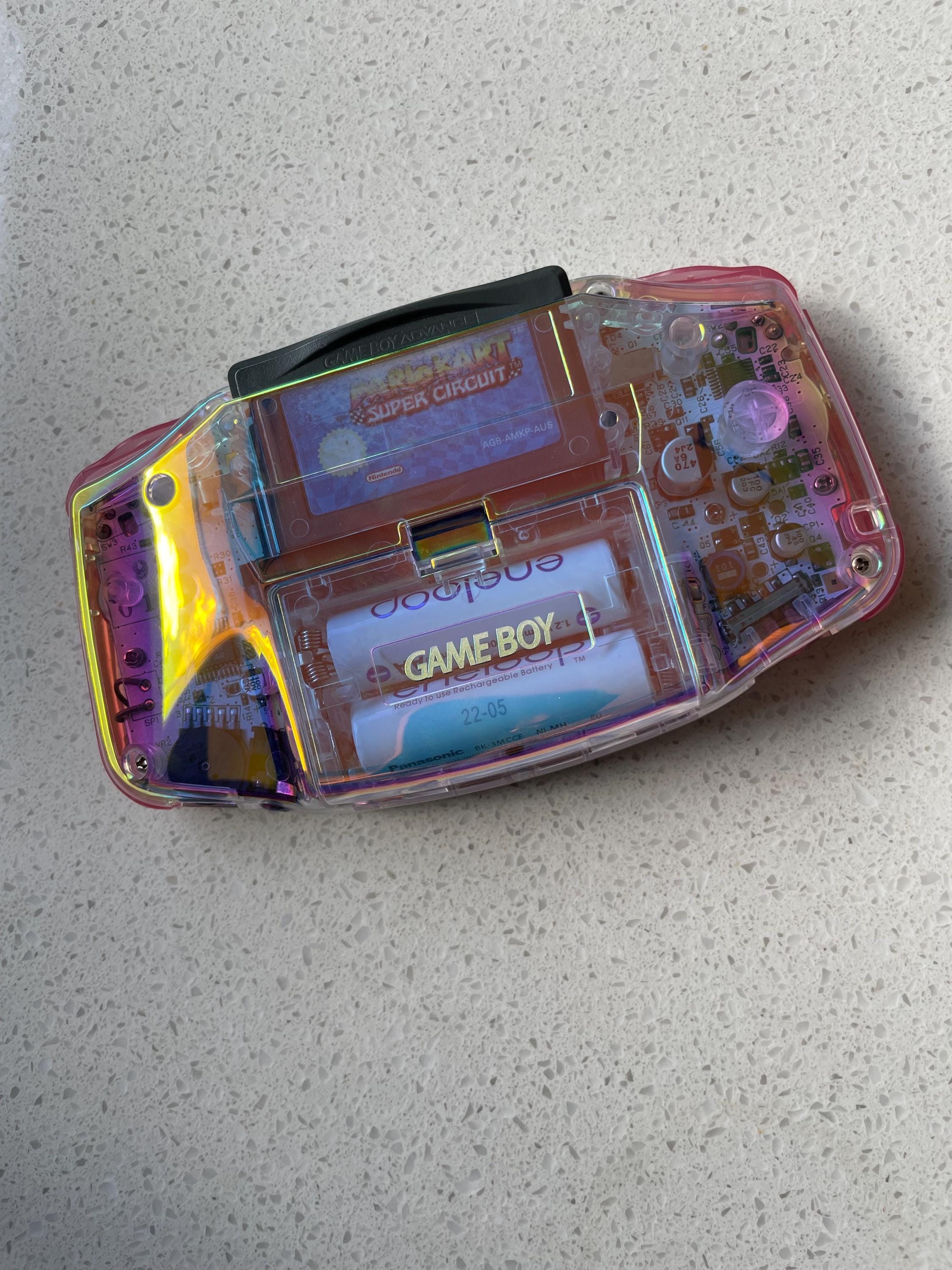 Nintendo Gameboy Advance GBA Game Boy AGB Backlit IPS V5 Crystal Clear Iridescent Aurora Pearlscent