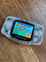 Nintendo Gameboy Advance Game Boy Backlit Modified IPS Q5 V2 Led Lcd Crystal Mirror Clear White