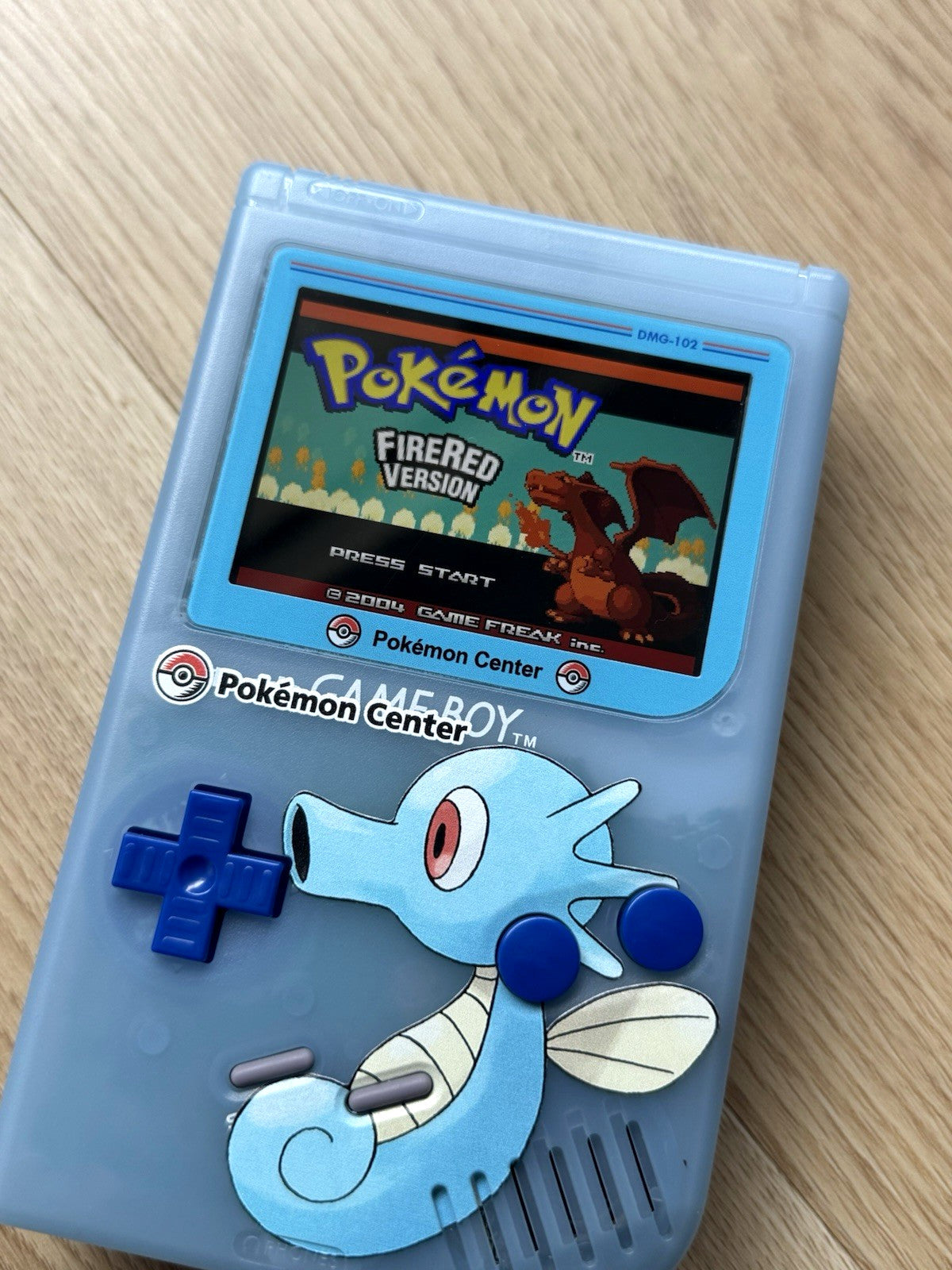Nintendo Gameboy Advance SP-DMG IPS V5 Custom Console Pokemon Horsea